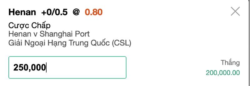 Cách tính tiền kèo chấp 0.25
