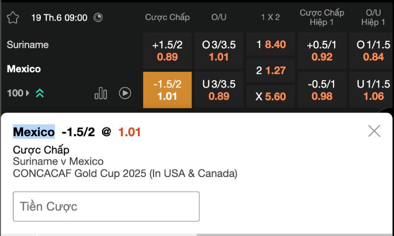 Nên chọn cửa nào khi gặp kèo chấp 1.75?