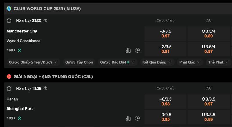 Tỷ lệ kèo tài xỉu và sự biến động trong trận đấu